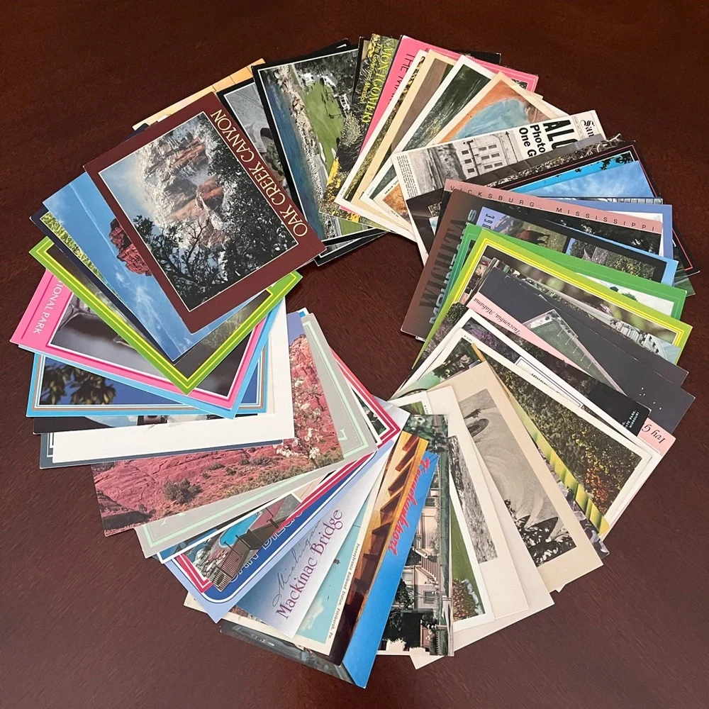 Lot of 63 Postcards Vintage Linen Chrome US Sites Cities Pack Posted & Unposted